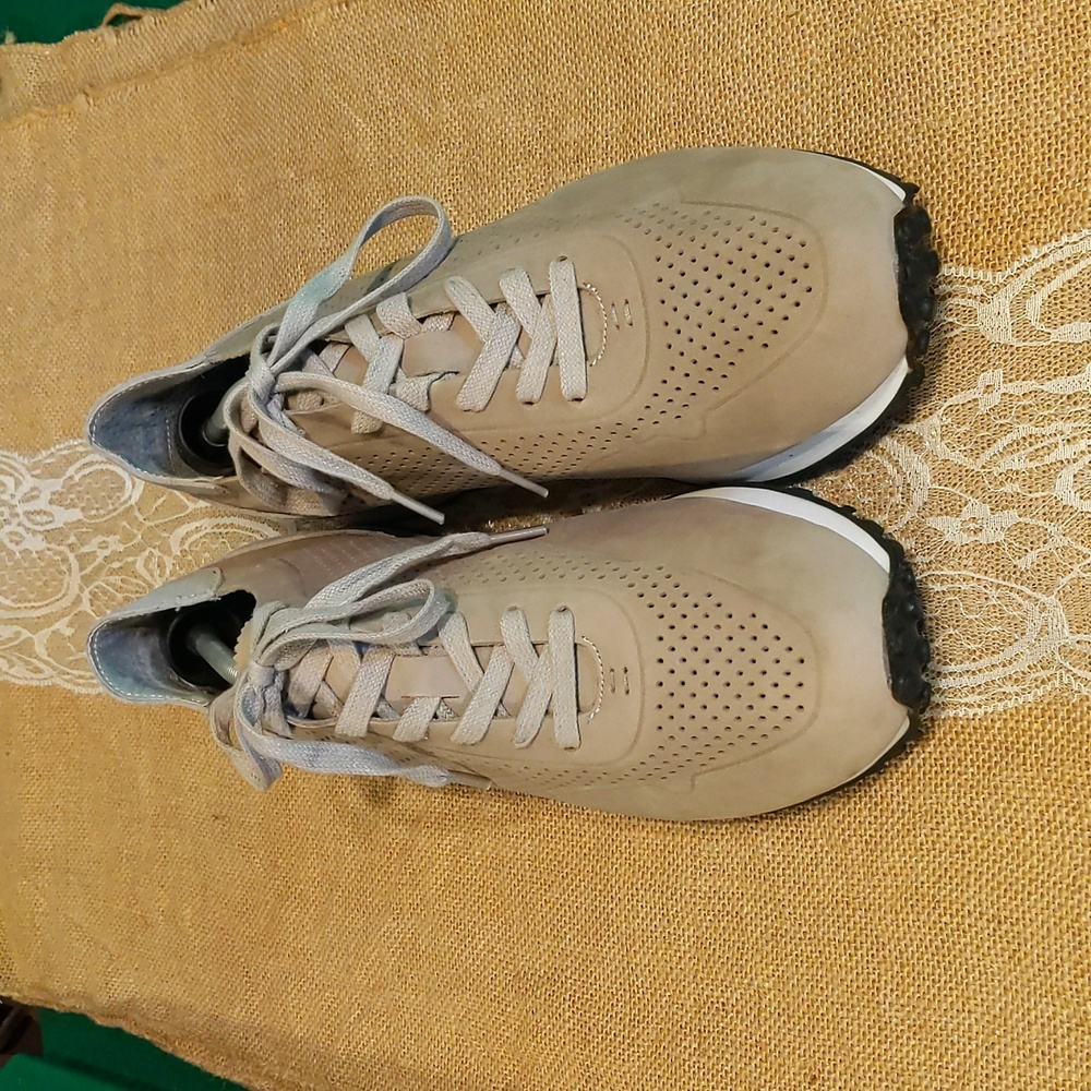 Greats "The Rosen" Perforated Leather Men's Sneakers Sz 13, Grey, Like New - Picture 2 of 8